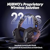 Vista 72 de NUBWO G06 - Audífonos inalámbricos para videojuegos con micrófono para PS5, PS4, PC, Mac, 3-en-1, inalámbricos 2.4GHz para PlayStation, modo Naranja