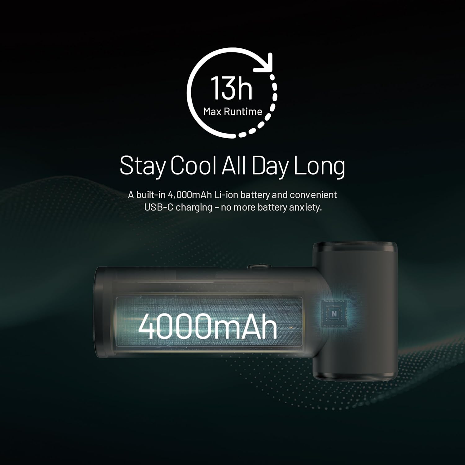 Nitecore NEF01 Mini High Speed Handheld Fan Tag (Gray) - Image 4