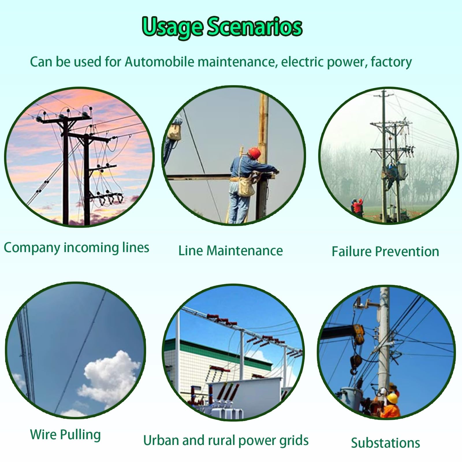 Gancho de Rescate Aislado de 10 kV, 2 Secciones, 2 m, no Conductor para Operaciones seguras en líneas eléctricas, Equipo operativo para electricistas, 35 kV, 3 Secciones, 4,5 m Disponible.