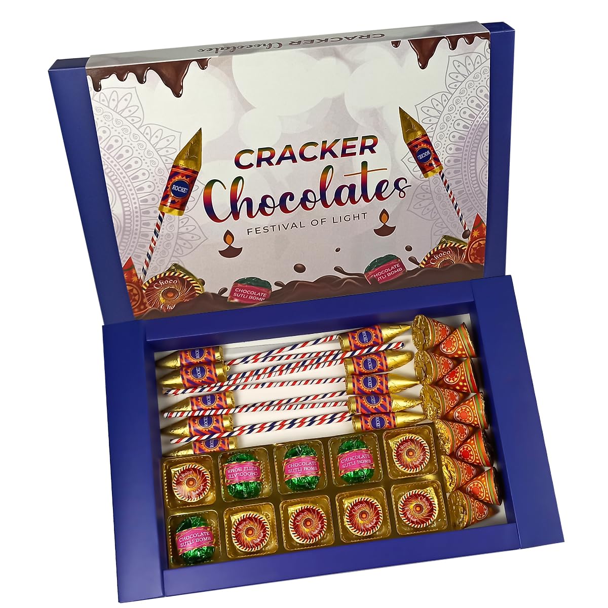 See full amazon price history chart for CHOCOLADE HOUSE Diwali Celebration Special Chocolate Pack Premium Crackers Shape Firework Assorted Handmade Chocolates Surprise Diwali Gramsift Box D03, 200 Grams CHOCOLADE HOUSE Diwali Celebration Special Chocolate Pack Premium Crackers Shape Firework Assorted Handmade Chocolates Surprise Diwali Gramsift Box D03, 200 Grams (B0CH5FPRTS) Amazon Price History, Amazon Price Tracker