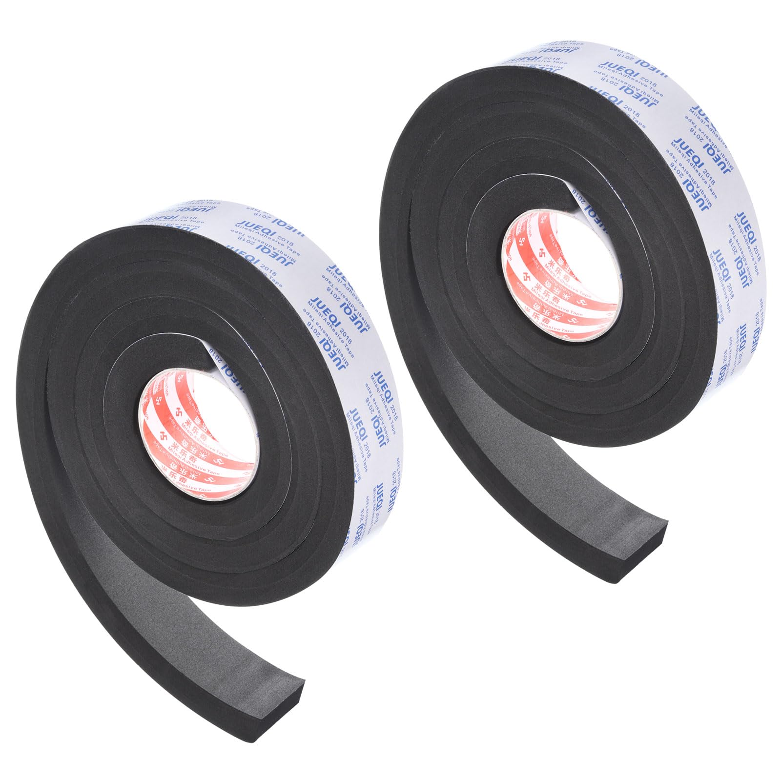 Ruban mousse isolante EVA PATIKIL 40x20mm lot de 2 rouleaux calfeutrage noir