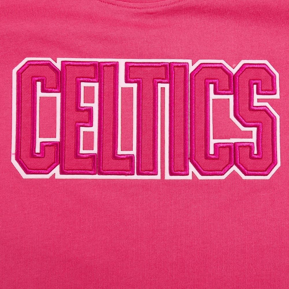 Big Girls NBA Classic Triple Pink Cotton Short Sleeve Boxy Tee