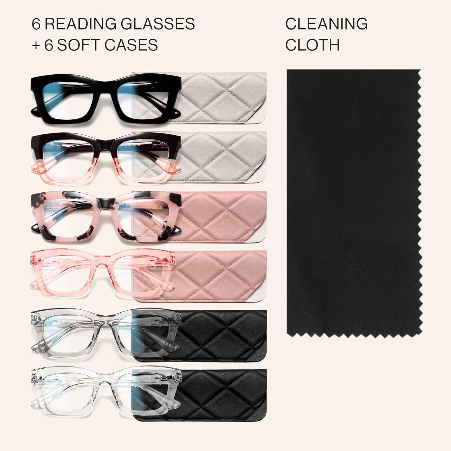 CCVOO Reading Glasses for Women, Stylish Eyeglasses, Blue Light Readers for Women, Computer Eye Glasses, Cheaters - Image 9