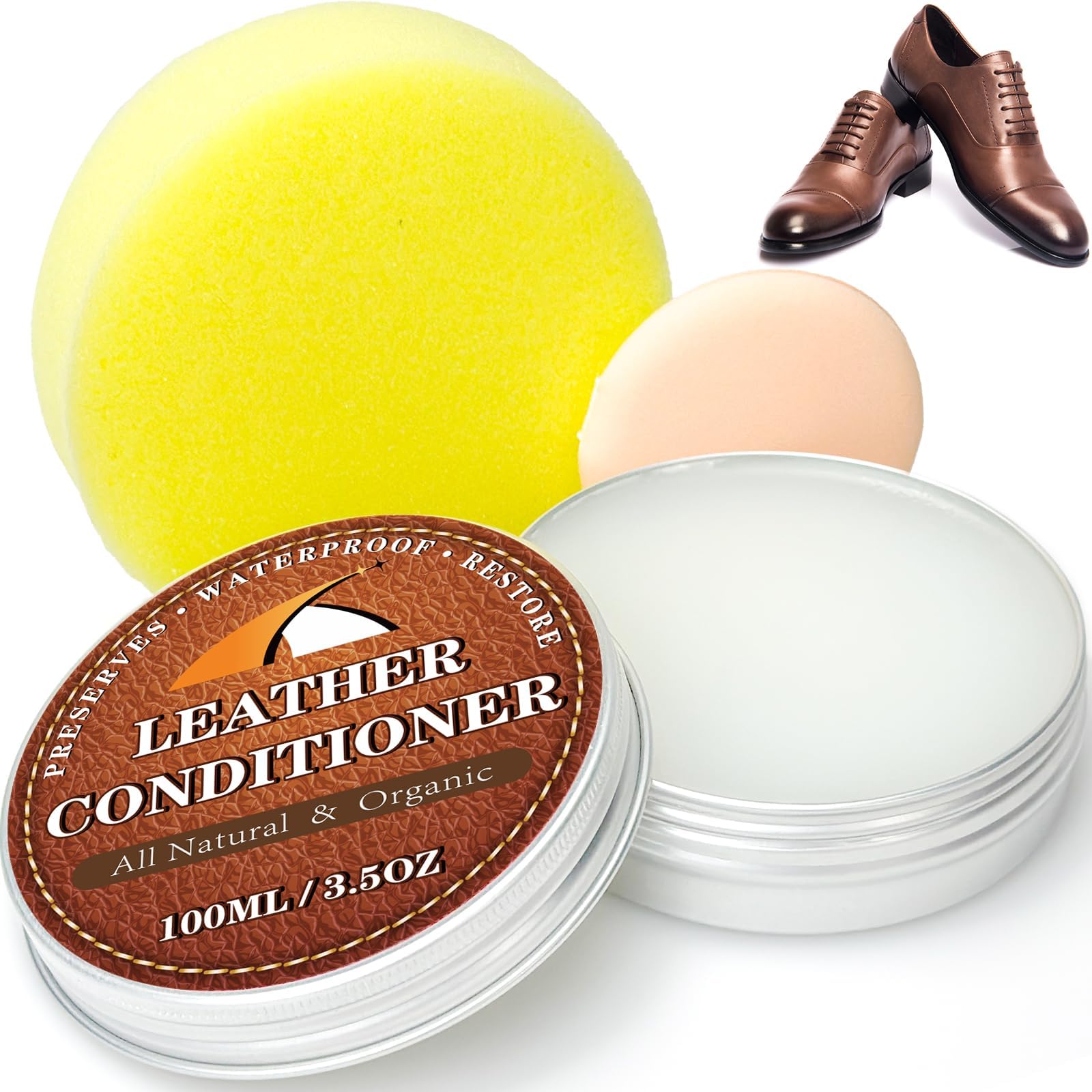 Mink Oil for Leather Products, Leather Conditioner and Cleaner All-Natural Waterproof Soften and Restore Shoes, Boots, Jacket, Couches, Wallets, Handbags and Car Seats