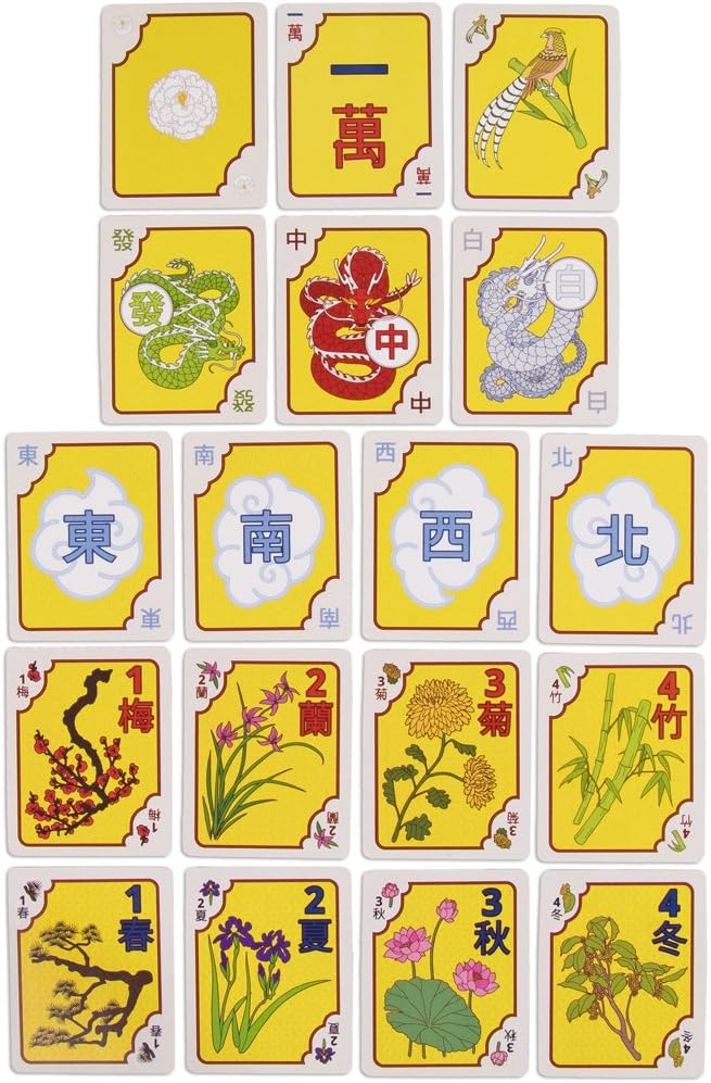 Poker Supplies Deluxe 144 Card Deck of Chinese Style Mahjong Playing Cards - The Portable Way to Play Mahjong!