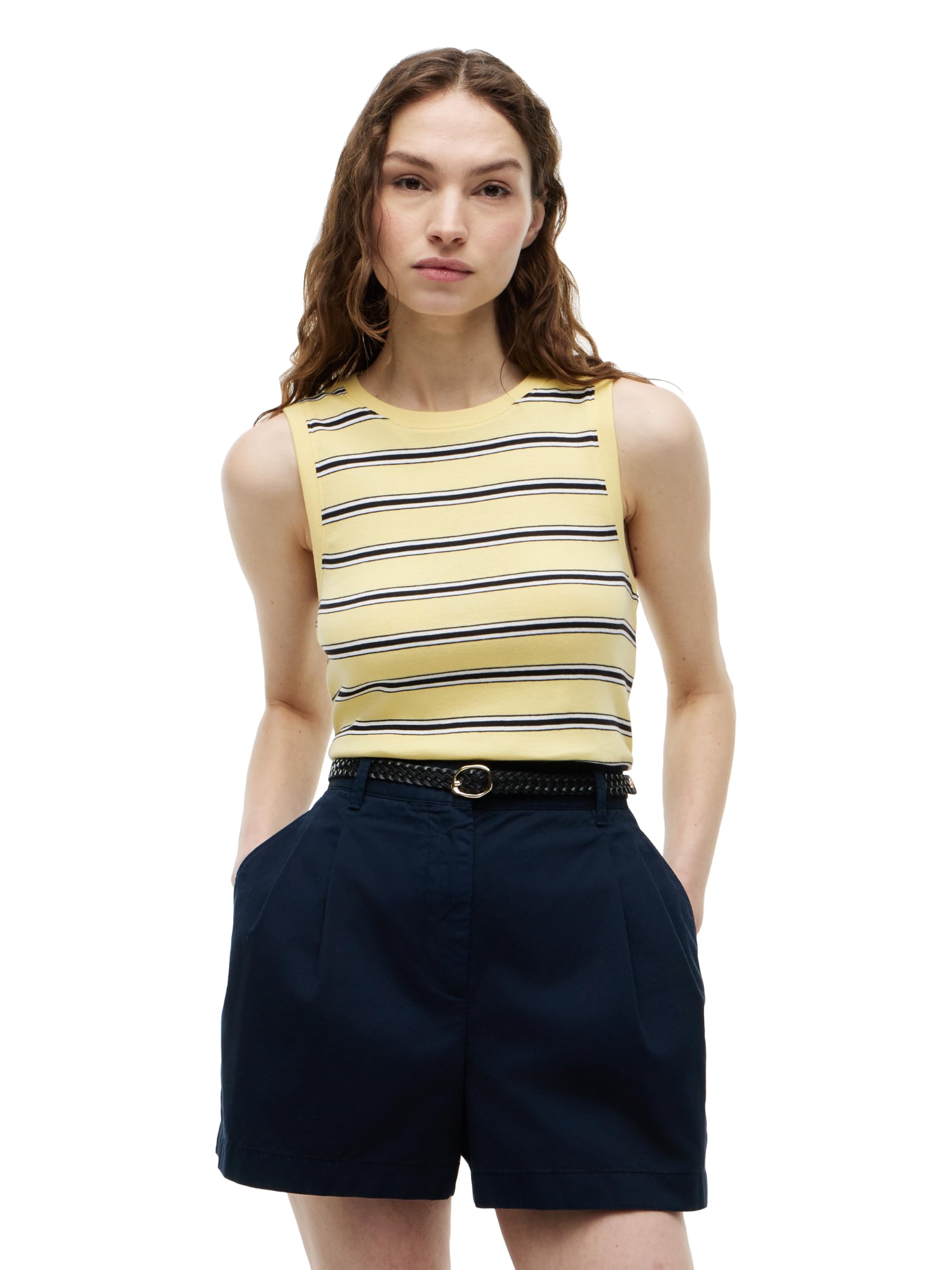 Women's Lightweight Cotton Sleeveless Crew Neck Tank Top