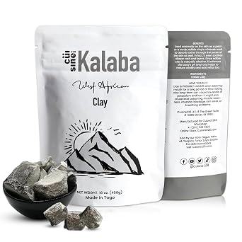 Cuisine228 Natural Clay, Kalaba 100% Natural, Chemical-Free Detox Kaolin Calaba, Marble Chalk 16oz | Hard Crunchy | Made in Togo