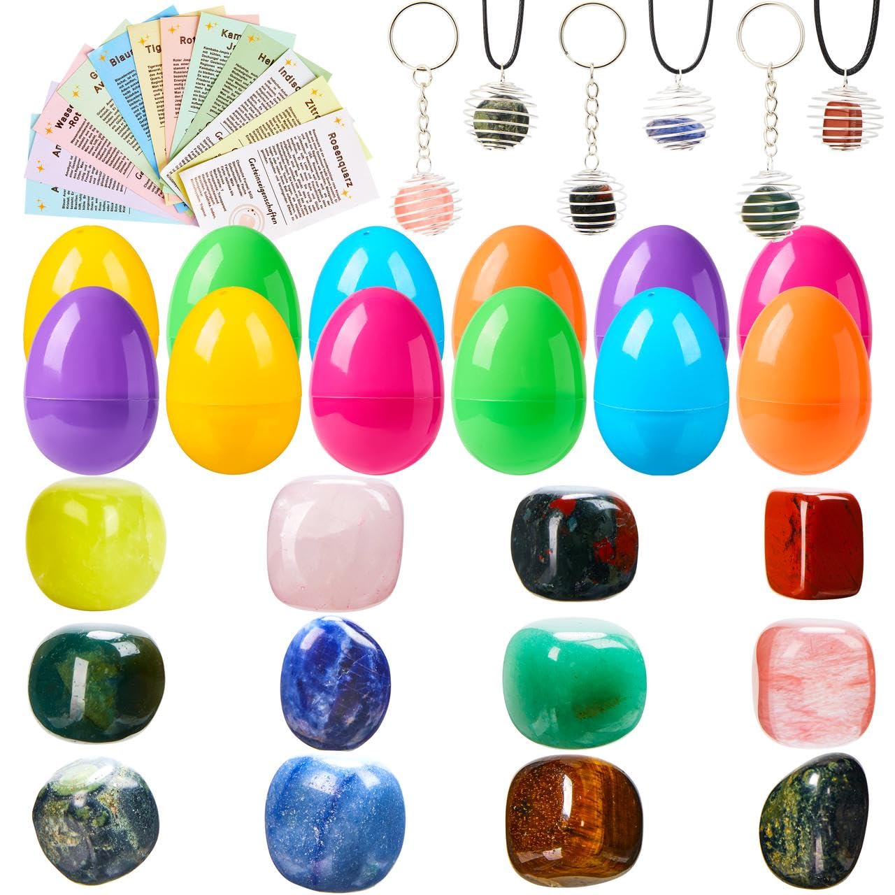 JOYIN Huevos de Pascua con Piedras Preciosas 12 Unidades