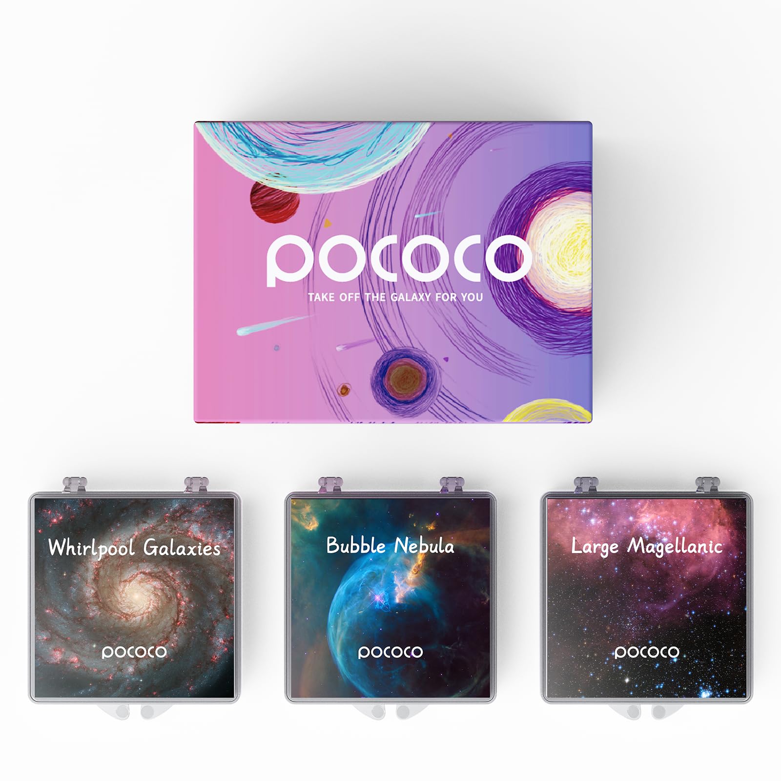 POCOCONebula Realistic Discs - Discs for Galaxy Lite Home Planetarium, Ultra HD 5k, 3 Pieces (Nebula - 3 Discs Without Projector)