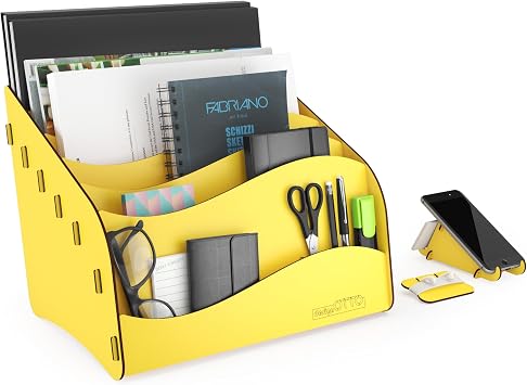 Wavy Masa st  Organizer A4 Ka t Kalemlikli Evrak Raf  Mini Kitapl k Sar