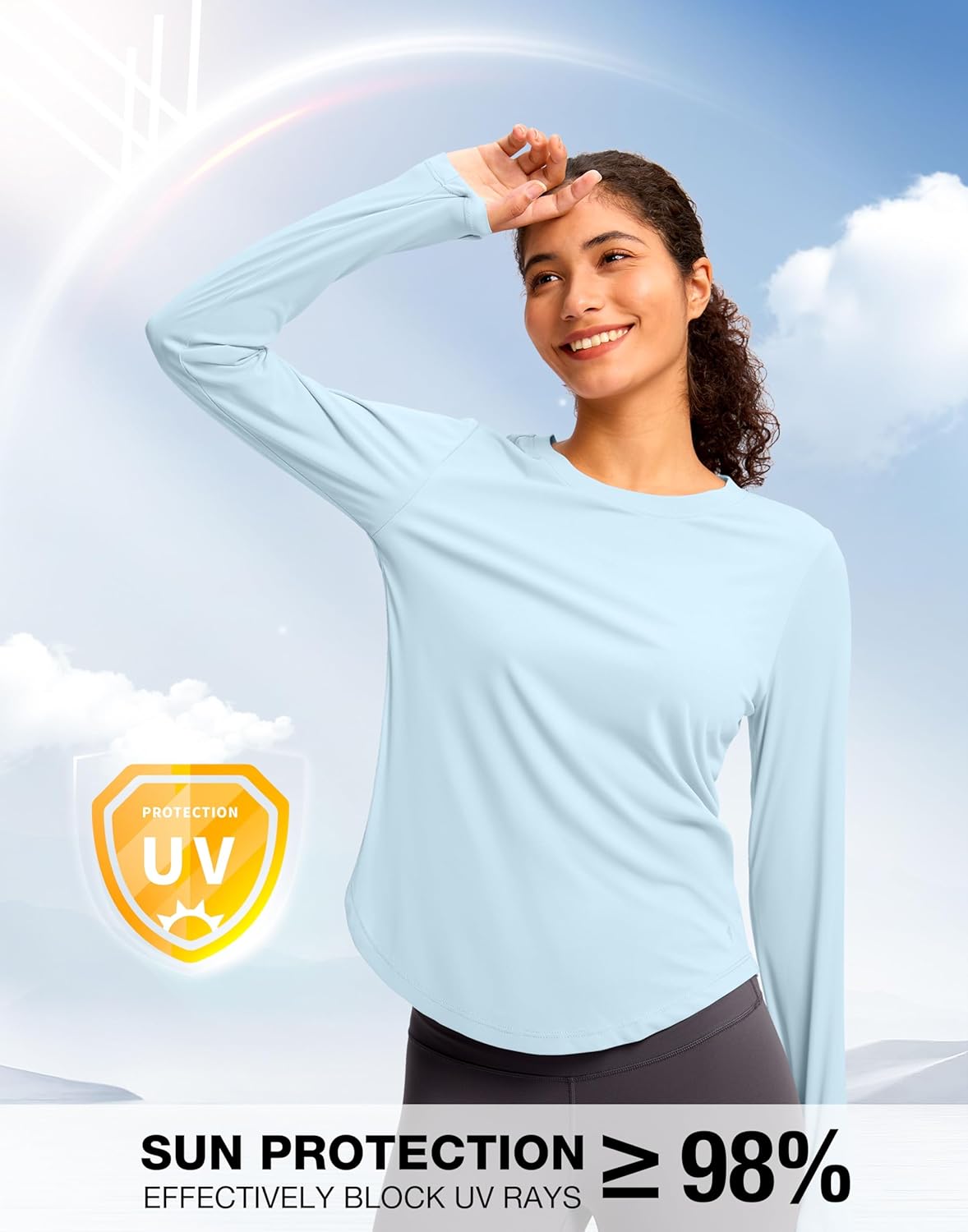 Soothfeel Women's UPF 50+ Sun Shirts Long Sleeve SPF UV Protection Rash Guard Lightweight Quick Dry Hiking Workout Tops - Image 4