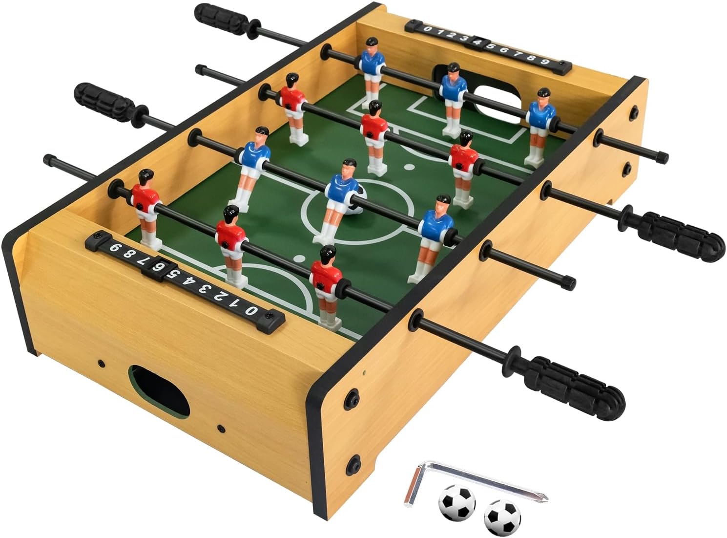 20 Inch Mini Tabletop Foosball Game Set, Table Football, Tabletop Football Games, Durable Soccer Kit for Adults, Children, Families and Playrooms, Easy to Store