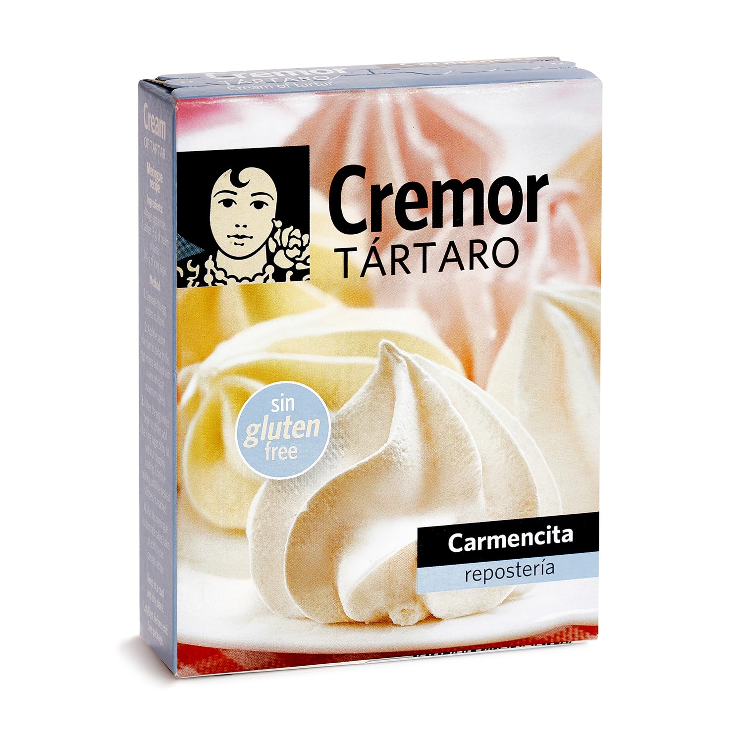 Carmencita Cremor Tártaro, Sin Gluten, Estuche con 6 Sobres, 30 g