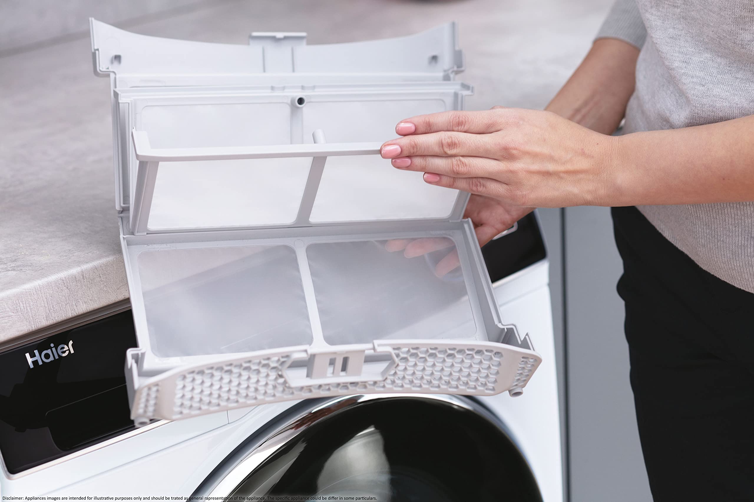 Haier I-Pro Serie 5 Asciugatrice 8Kg, Libera Installazione, Carica Frontale, Classe C, Motore Inverter, ABT, I-Time, Partenza Programmabile, Vapore, AxLxP 84,5x59,5x67,5 Bianca - HD80-A3959-S