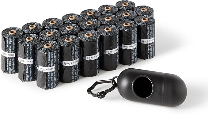Amazon Basics Dog Poop Bags with Dispenser, 300 Count