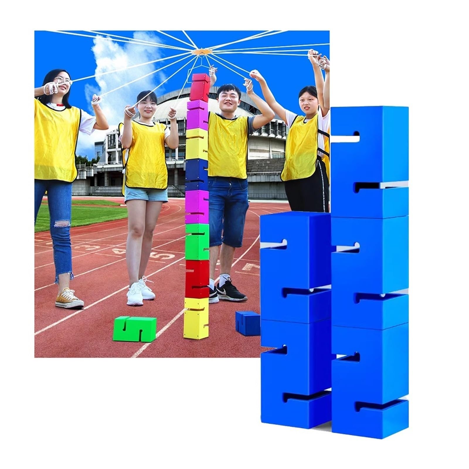 Jeux de consolidation d'équipe pour le travail, activités de groupe en plein air Travail d'équipe Jeux amusants pour la journée sportive scolaire/journée sur le terrain/fête d'anniversaire (couleur