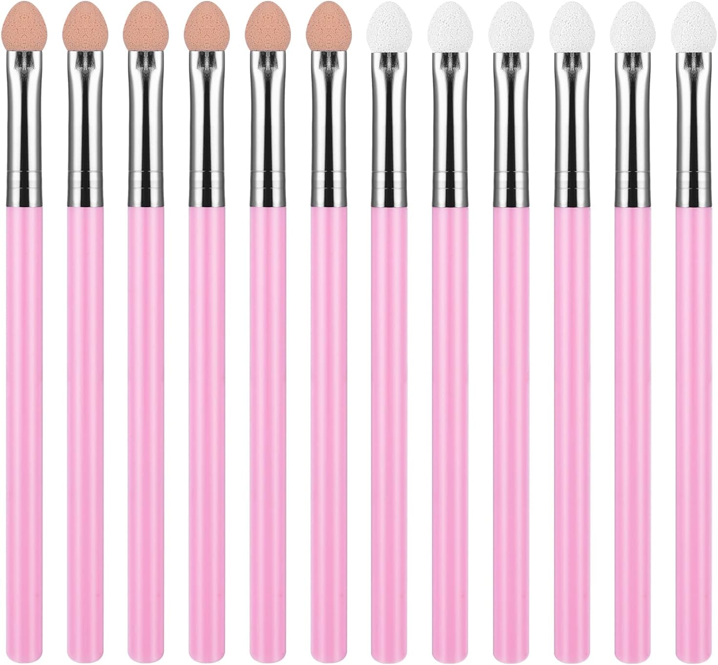 Sibba Sponge Makeup Brushes 12 Pieces Pink Make Up Set Eyeshadow