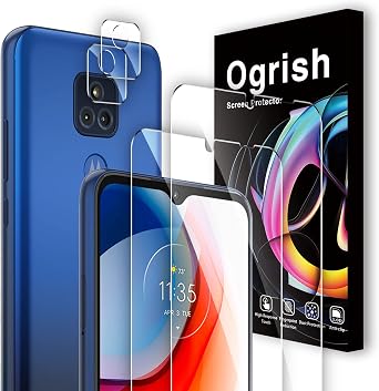 2 Pack Tempered Glass Screen Protector for Motorola Moto G Play 2021 - and 2 Pack Camera Lens ProtectorHD ClarityAnti-ScratchCase FriendlyAnti-fingerprint