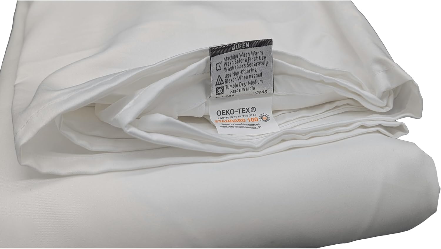 Oxford Super Blend Hotel Supplies Queen Duvet Cover | White Cotton-Polyester, Wrinkle-Free, 94" x 99"