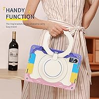 Vista 6 de Funda de silicona para tablet Xiaomi Mi Pad 5 Pro de 12.4 pulgadas, a prueba de golpes con soporte para lápices, correa para el hombro, soporte