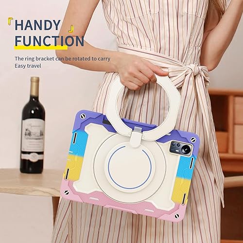 Miniatura 6 de Funda de silicona para tablet Xiaomi Mi Pad 5 Pro de 12.4 pulgadas, a prueba de golpes con soporte para lápices, correa para el hombro, soporte