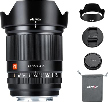 VILTROX AF 13mm F1.4 Lens for Sony E-Mount F/1.4 Ultra Wide Angle Autofocus APS-C Focal Focal Focal Focal for Sony E-Mount Cameras A6600 A6500 A6300 A6400 A7 A7C A7II A7RII A7SIII A7III A9