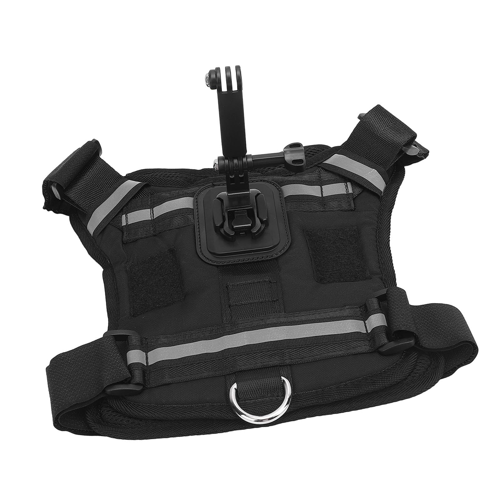 Dog Harness Mount for Action Camera Nylon Chest and Back Fixation Pet Harness Camera Mount Vest for Large Medium and Small Dogs