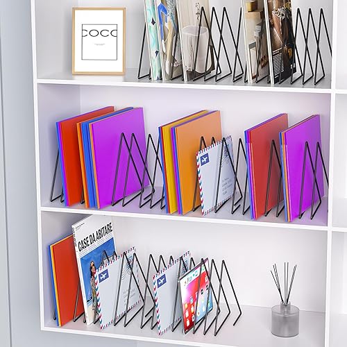 Miniatura 3 de Organizador de archivos de escritorio triangular, 2 piezas, 7 ranuras, soporte para revistas, clasificador de archivos, estante de documentos de