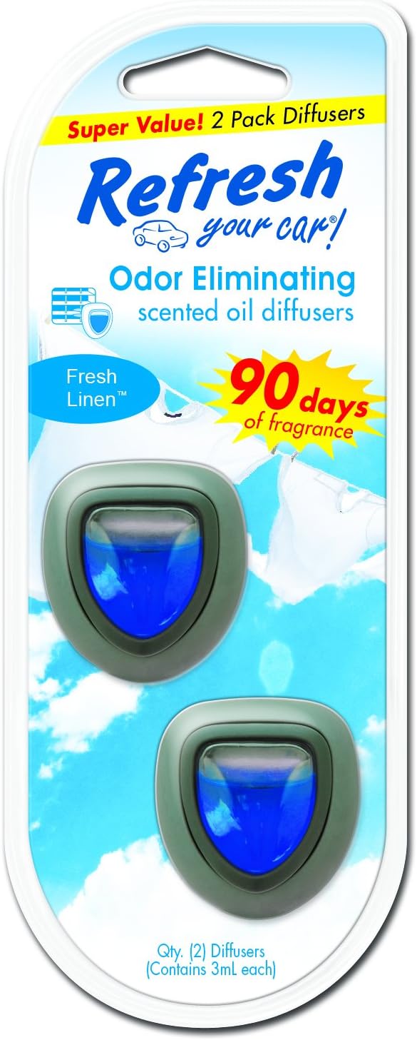 Amazon.com: Air Wick Car Air Freshener Vent Clips, New Car Smell Scent ...