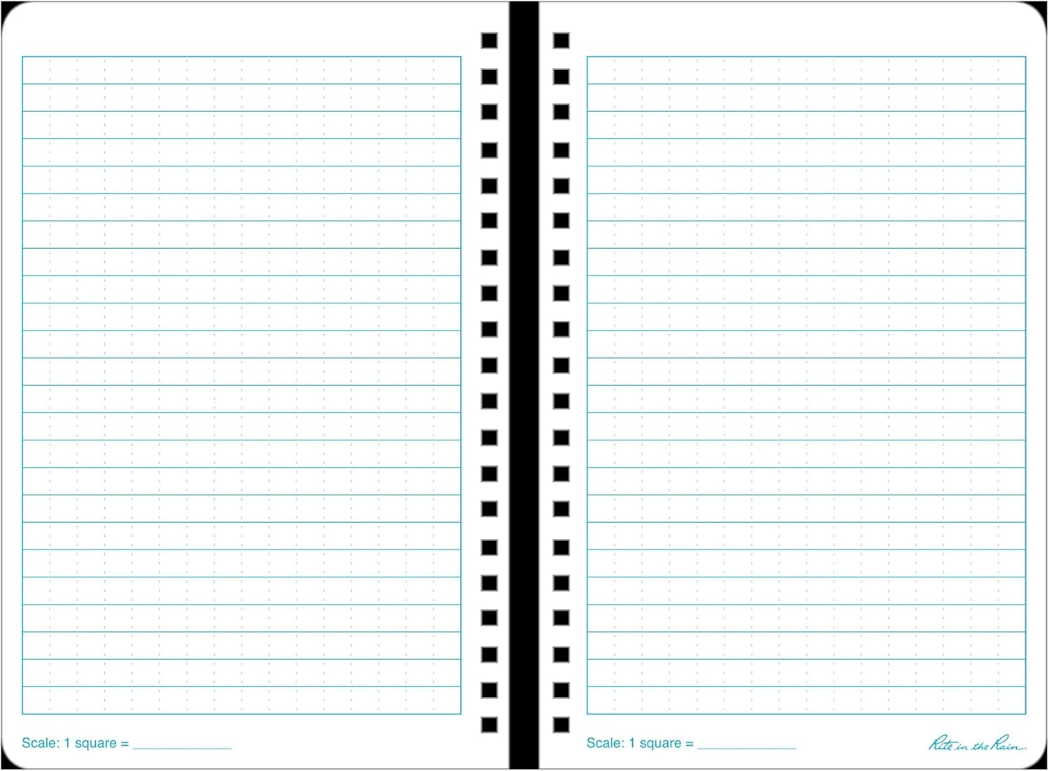 Rite in the Rain Weatherproof Side Spiral Notebook, 4.625" x 7", Yellow Cover, Universal Pattern, 3 Pack (No. 373L3) - Image 2
