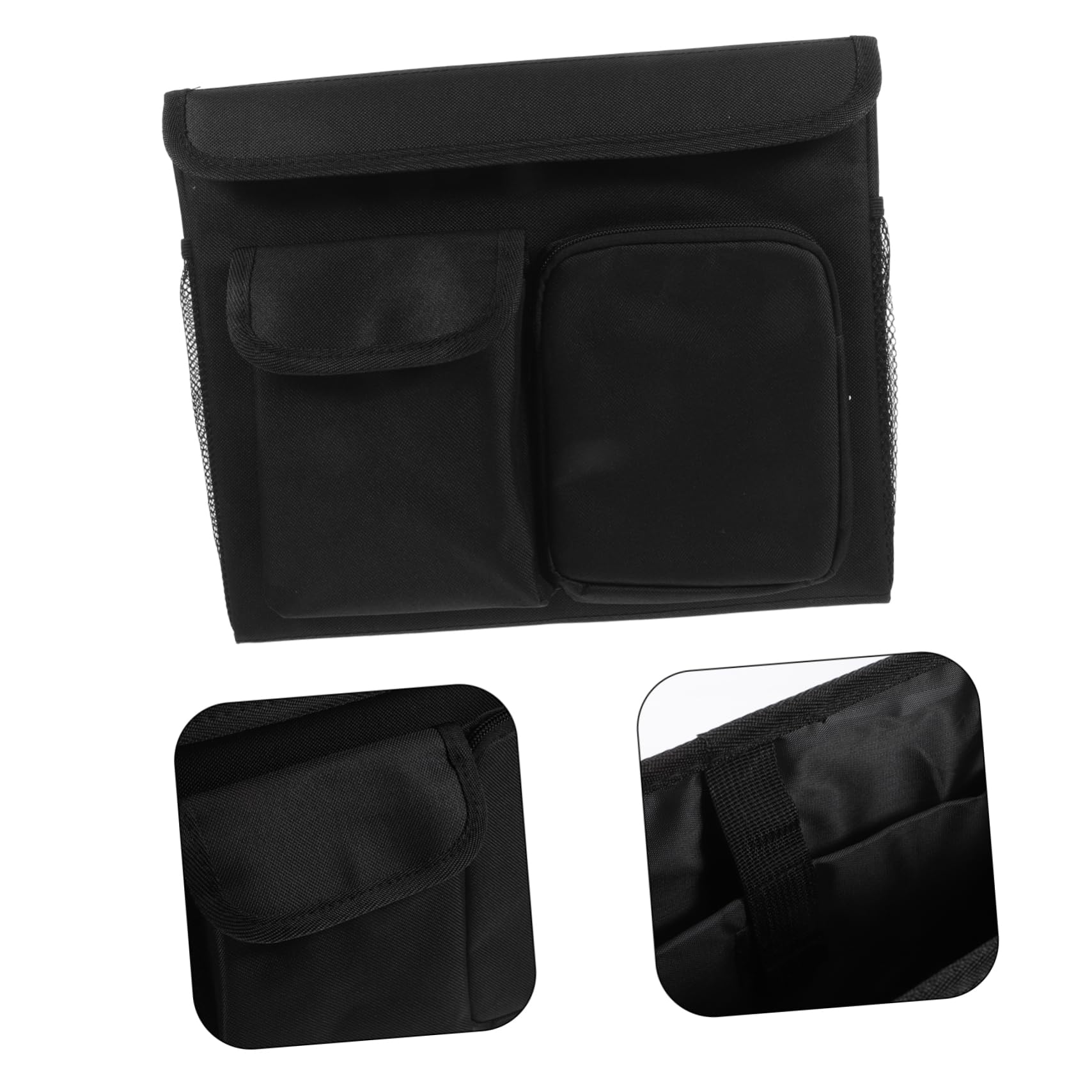 VALICLUD Borsa per Sedia a Rotelle e Rollator, Organizer Oxford Nero Tasche Multiple, Grande Capacità per Anziani
