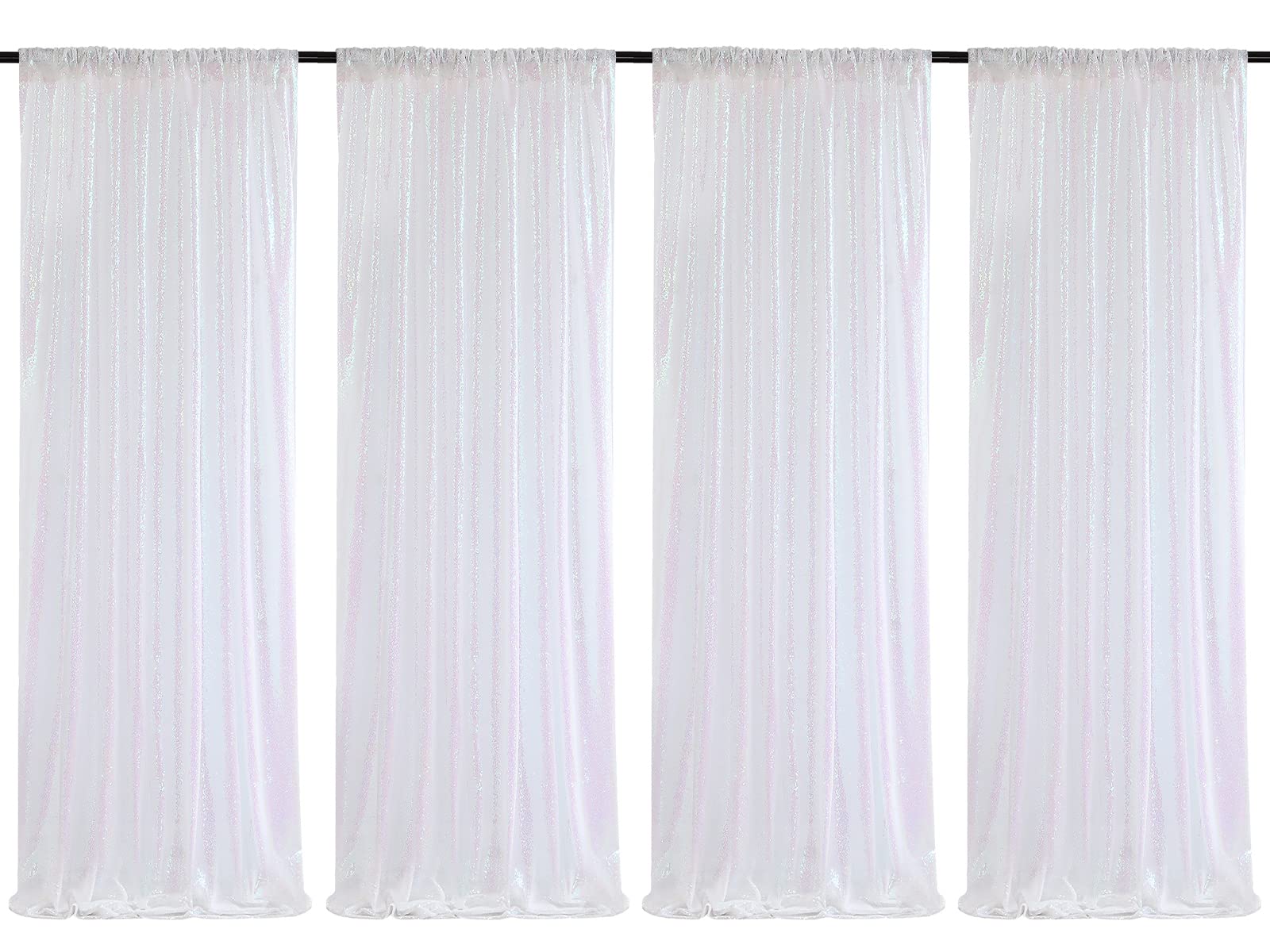 Gold Sequin Backdrop Curtain Panels Stage 2 Pieces 2FTx8FT Sheer Gold Curtains Backdrop Photo Backdrop Curtains for Wedding Birthday Party Background Drapes Christmas Decorations — Amazon image 26