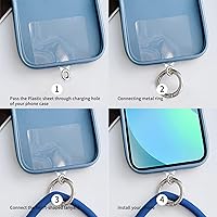 Vista 3 de Correa de silicona en forma de corazón para teléfono, correa de muñeca para teléfono celular con soporte para llavero, universal compatible