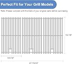 Criditpid BBQ Grates Replacement for Charbroil 463436215, 463436214 Models, 16 7/8" Heavy Duty Stainless Steel Cooking Grids for Master Chef G43257, G43205, G43258, G45118 Grill.