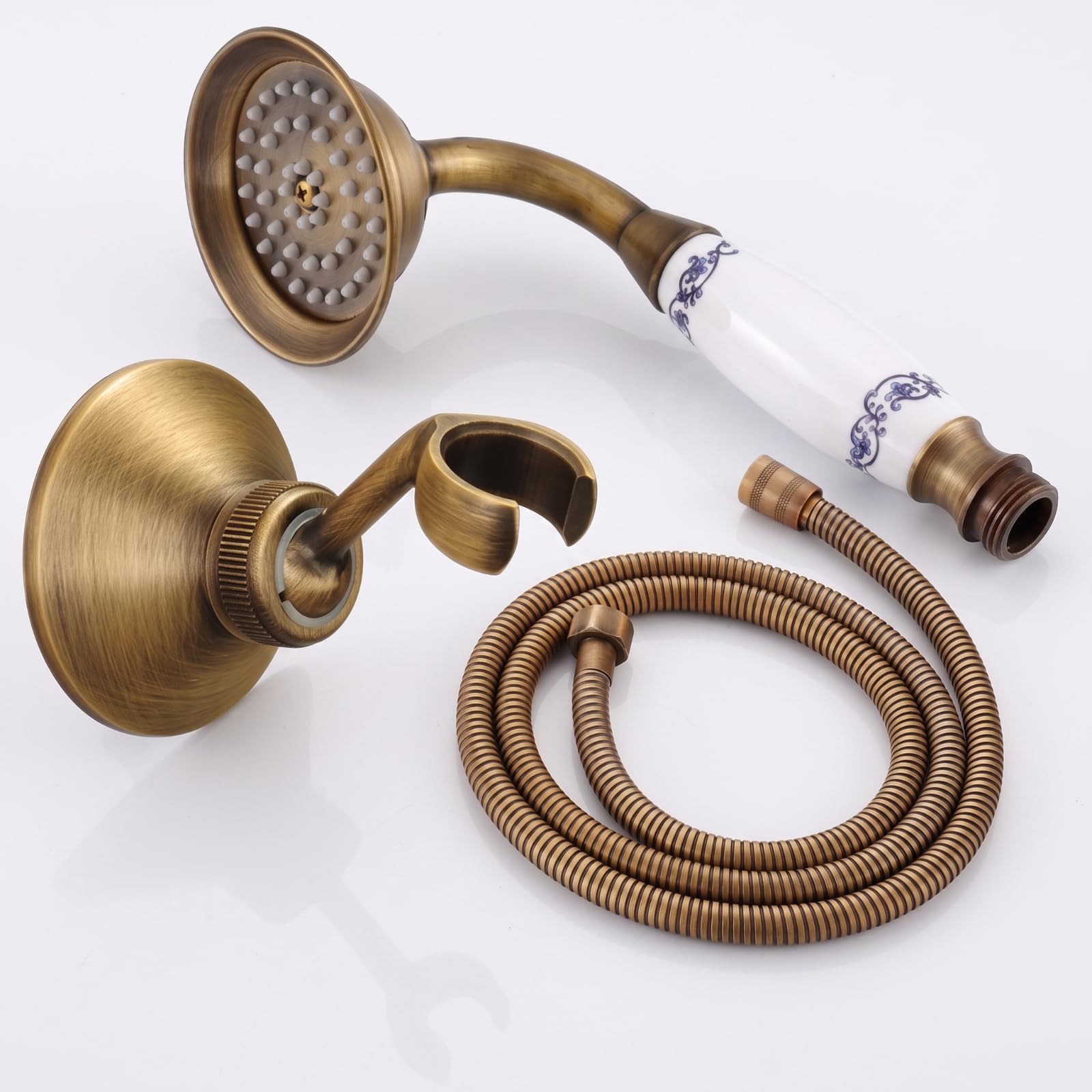 Gralara Flexibel IntimduscheHand Mit Platzsparende Wandmontage, Hygiene mit Halter, für Badezimmer,