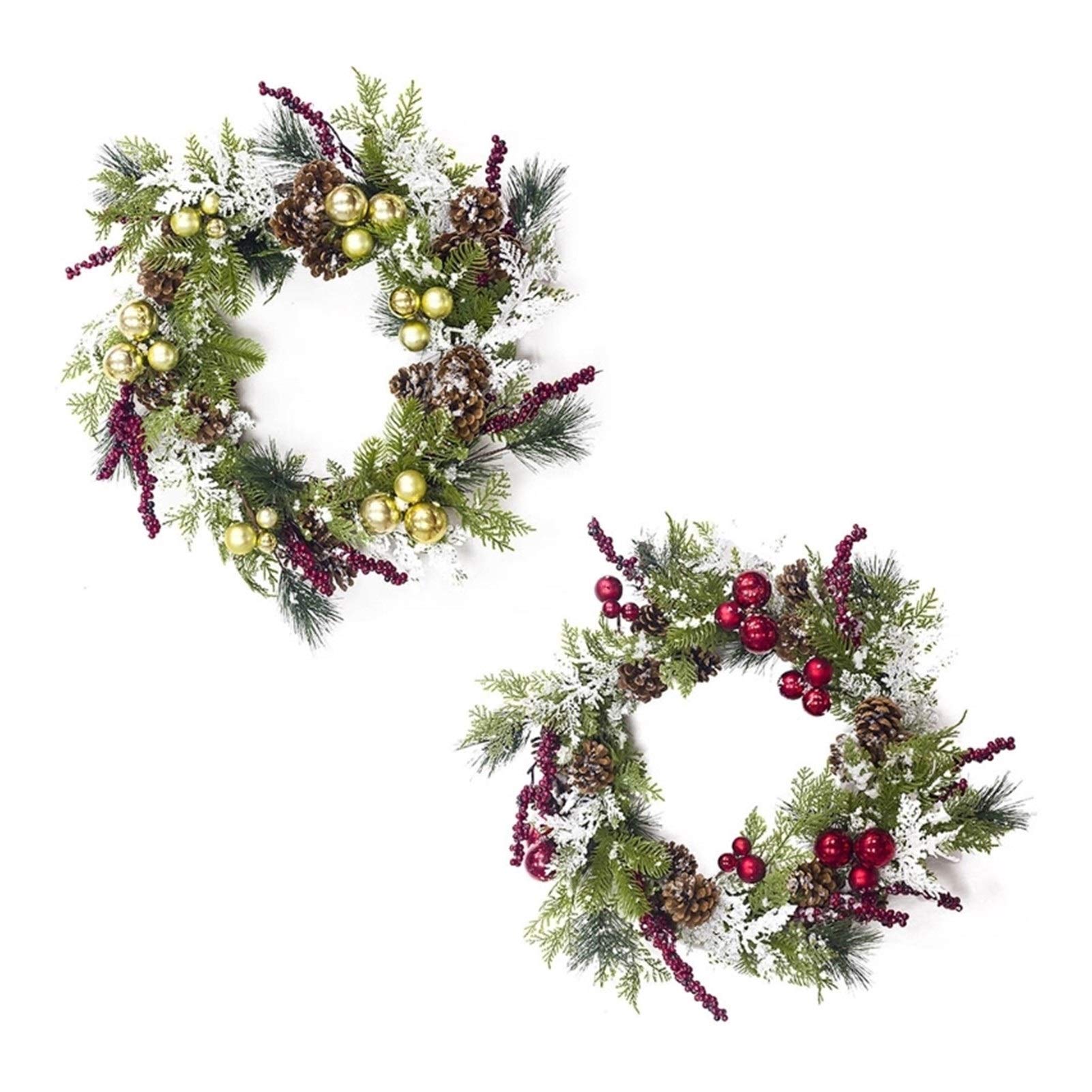 guirnaldas Guirnalda de Hojas de Cono de Pino Rojo Artificial de 20 Pulgadas Guirnalda Puerta Delantera Decoración de Ventanas Suministros de Navidad Guirnalda Artificial
