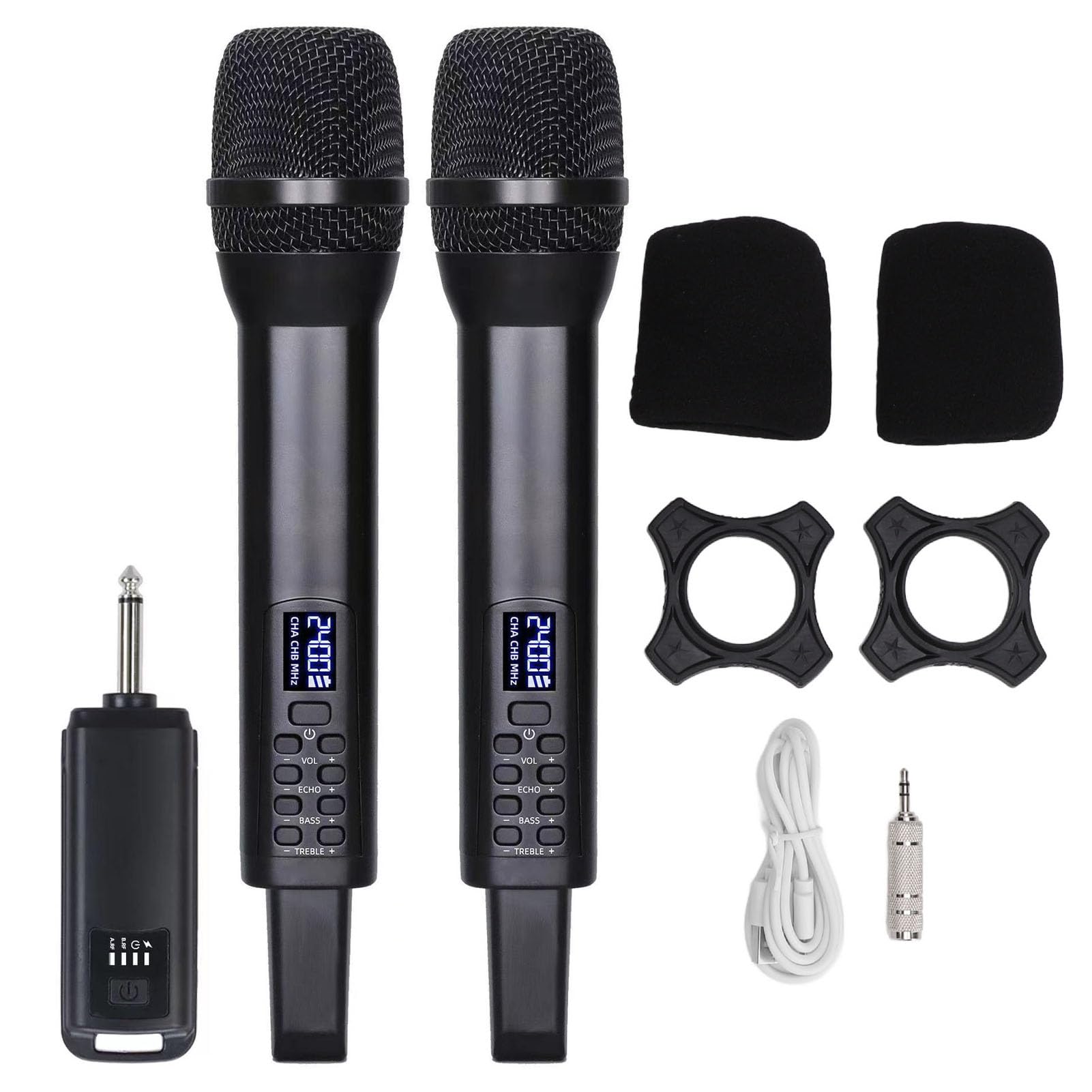 Mini Mikrofon Ręczny, Przenośny Profesjonalny Mikrofon Bluetooth z możliwością ładowania do Karaoke na Występach Scenicznych