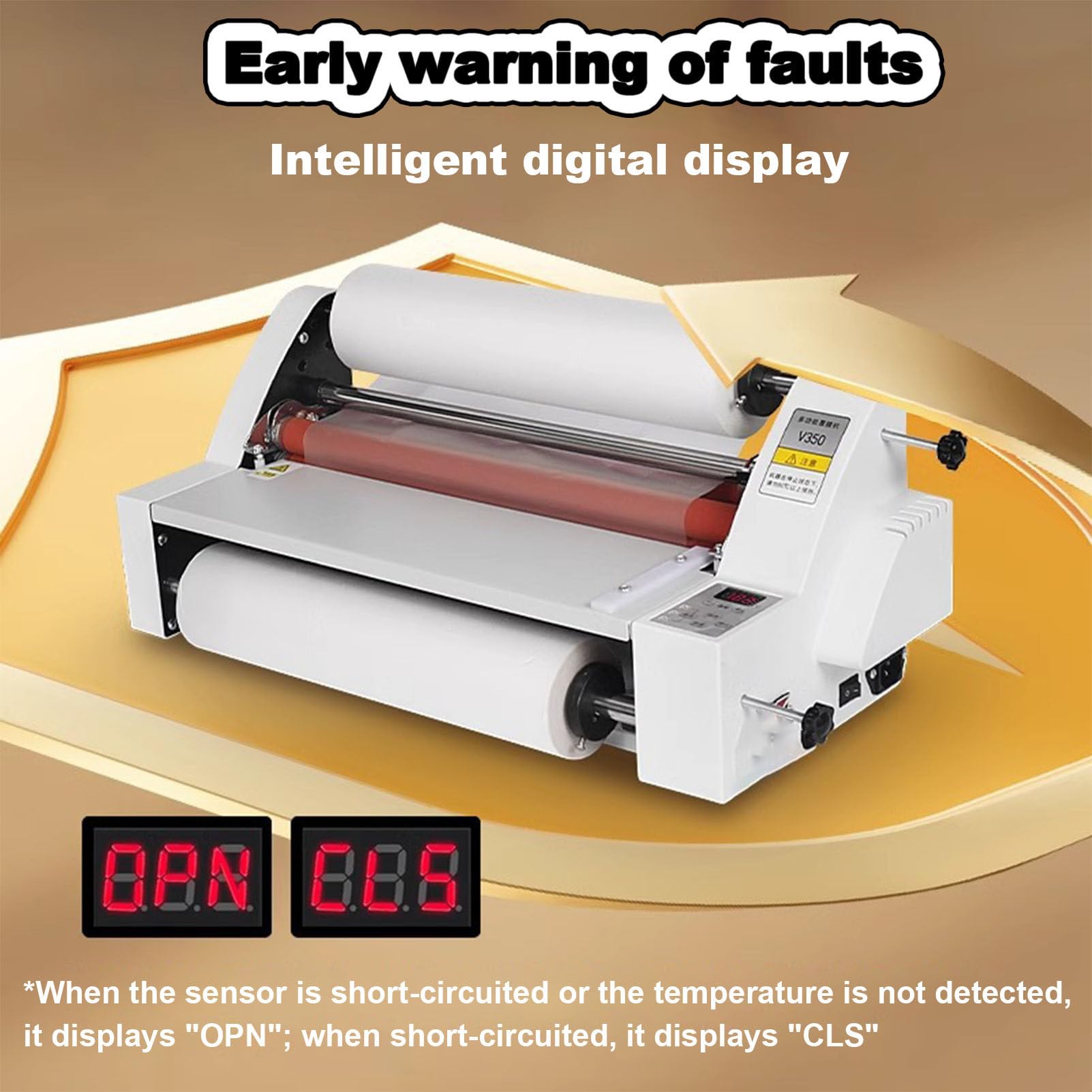 Laminatore a caldo e a freddo, controllo elettronico della temperatura, display digitale, macchina per laminazione termica a rotolo mono e bifacciale da 700 W, per documenti, foto, biglietti