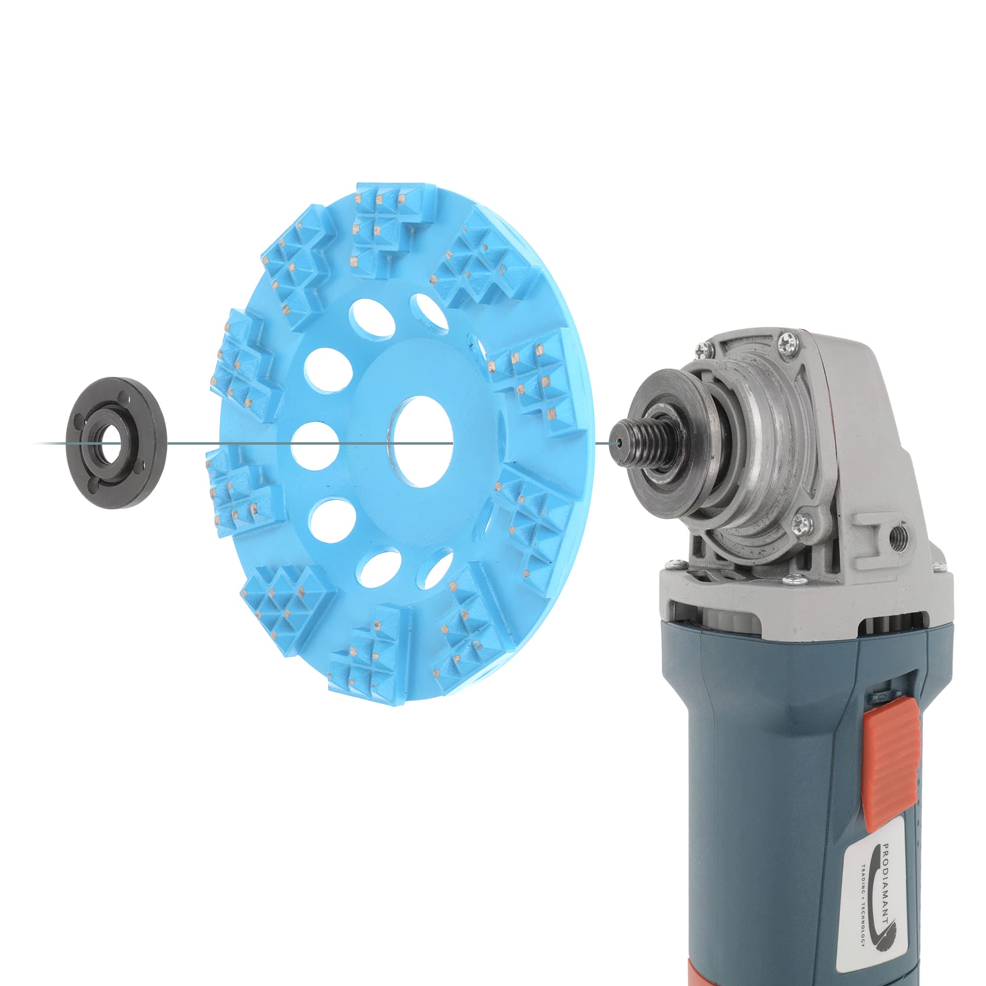PRODIAMANT Profi Diamant-Schleiftopf 125 mm x 22,23 mm – Aggressiver Schleifer für Epoxy Versiegelungen & Beschichtungen – Hoher Materialabtrag