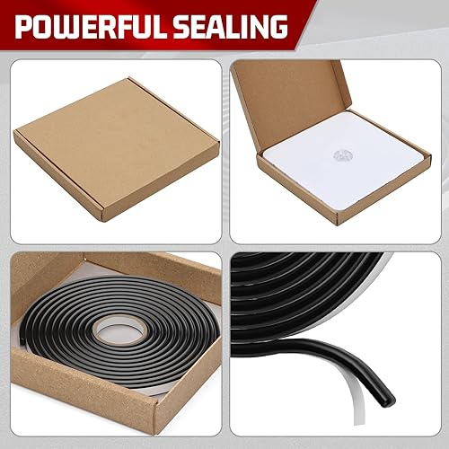 Miniatura 7 de ZXMOTO Sellador de faros delanteros de 13 pies, reacondicionado, cuerda de butilo, pegamento de goma para faros de coche, ventana, puerta,