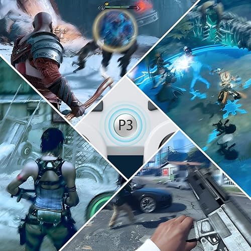 Miniatura 8 de Powerextra Controller Compatible with PS-3, Wireless 2 Pack High Performance Gaming Controller with Upgraded Joystick Double Vibration for PS-3