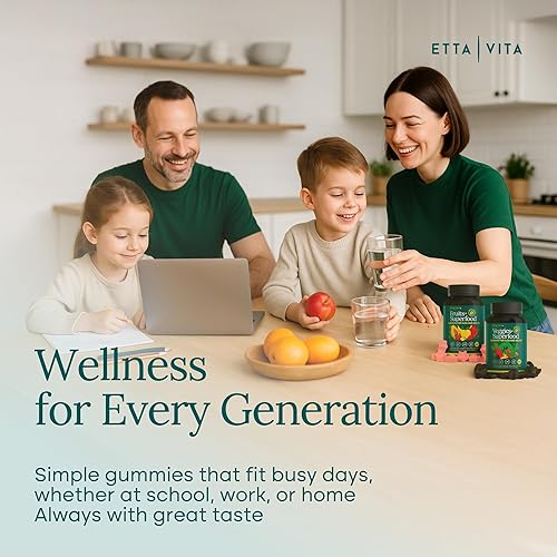 Miniatura 5 de Everyday Debloat & Detox - Gomitas de frutas y verduras sin azúcar, apoyo energético con superalimentos para frutas y verduras (120 masticables) sin