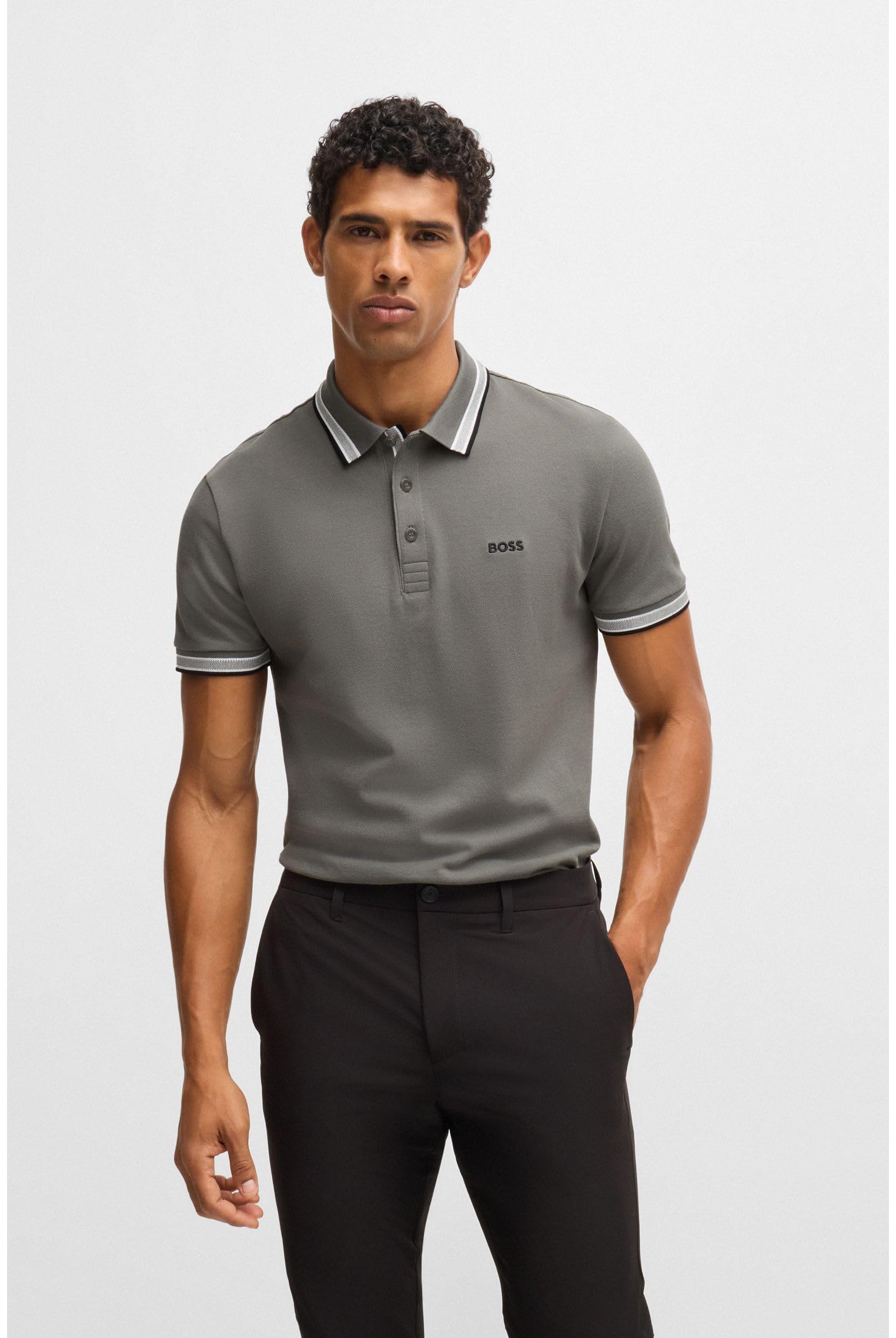 Boss GREEN Poloshirt Paddy Regular Fit atmungsaktive Piqué-Webstruktur – Bild 8