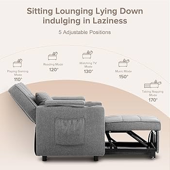 Amazon.com: COMHOMA Convertible Armchair Bed with Cup