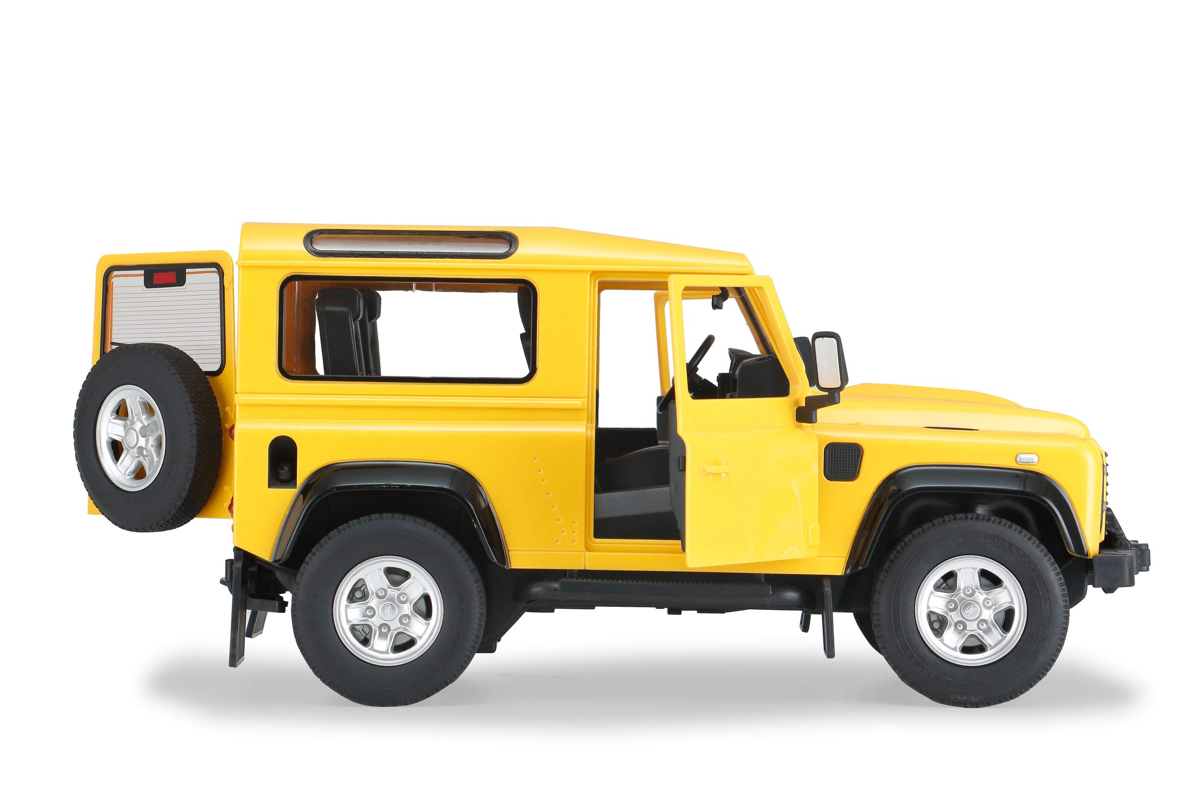 Land Rover Defender drzwi ręczne 1:14 2,4 GHz – 11 km/h, wierne lakierowanie, szczegółowe wnętrze, światła LED do jazdy, drzwi można otworzyć ręcznie