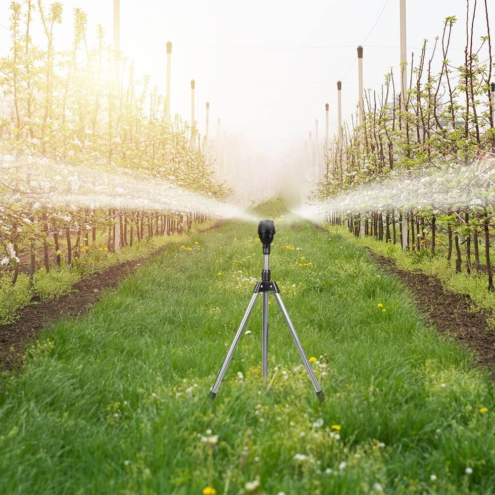 Arroseur rotatif à 360 degrés, système d'arrosage rotatif avec trépied pour irrigation de jardin