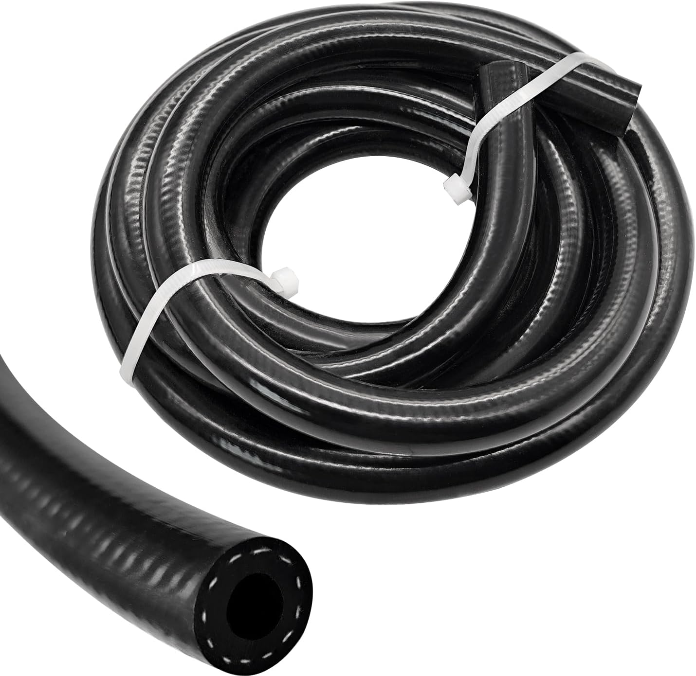 3/4 Inch(19mm) ID Fuel Line Hose Push Lock NBR Rubber Hose Line 300PSI for Automotive Engines Systems (5FT)