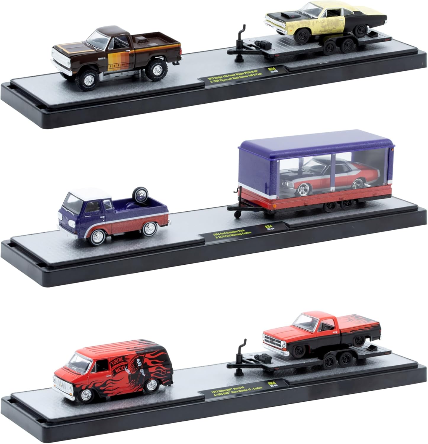 Auto Haulers Set of 3 Trucks Release 84 Limited Edition to 9600 Pieces Worldwide 1/64 Diecast Models by M2 36000-84