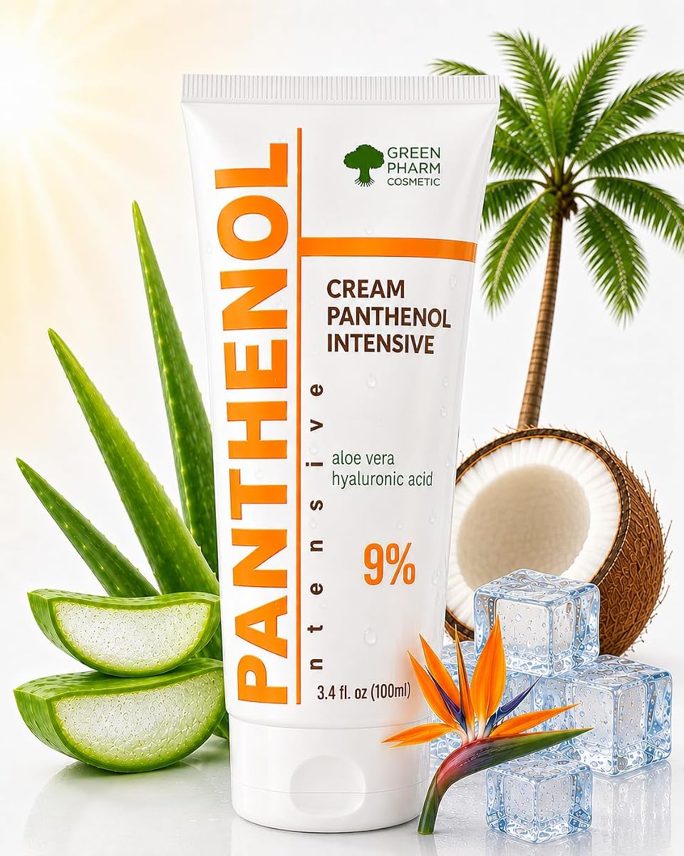 9% Panthenol Cream, After Sun Skincare & Redness Relief Moisturizer | Post Acne, Laser, Facelift & Sunburn Relief | Soothing Skin with Aloe & Hyaluronic Acid – Tattoo & Irritation Care, 3.4Oz