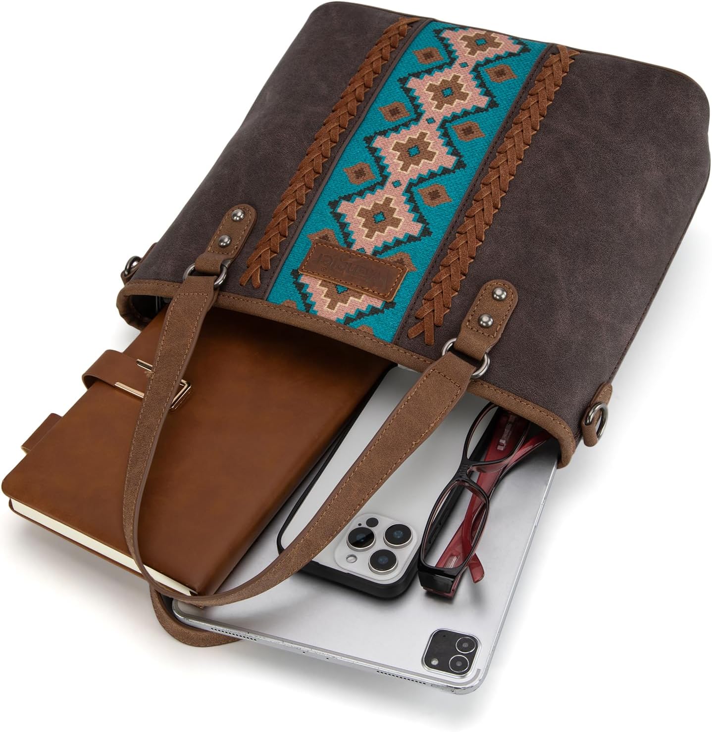 Montana West X Wrangler Tote Bag for Women Western Purses with Detachable Strap Medium Satchel Handbags | with Crossbody Strap - Image 5